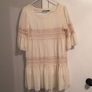 Cream lace tunic